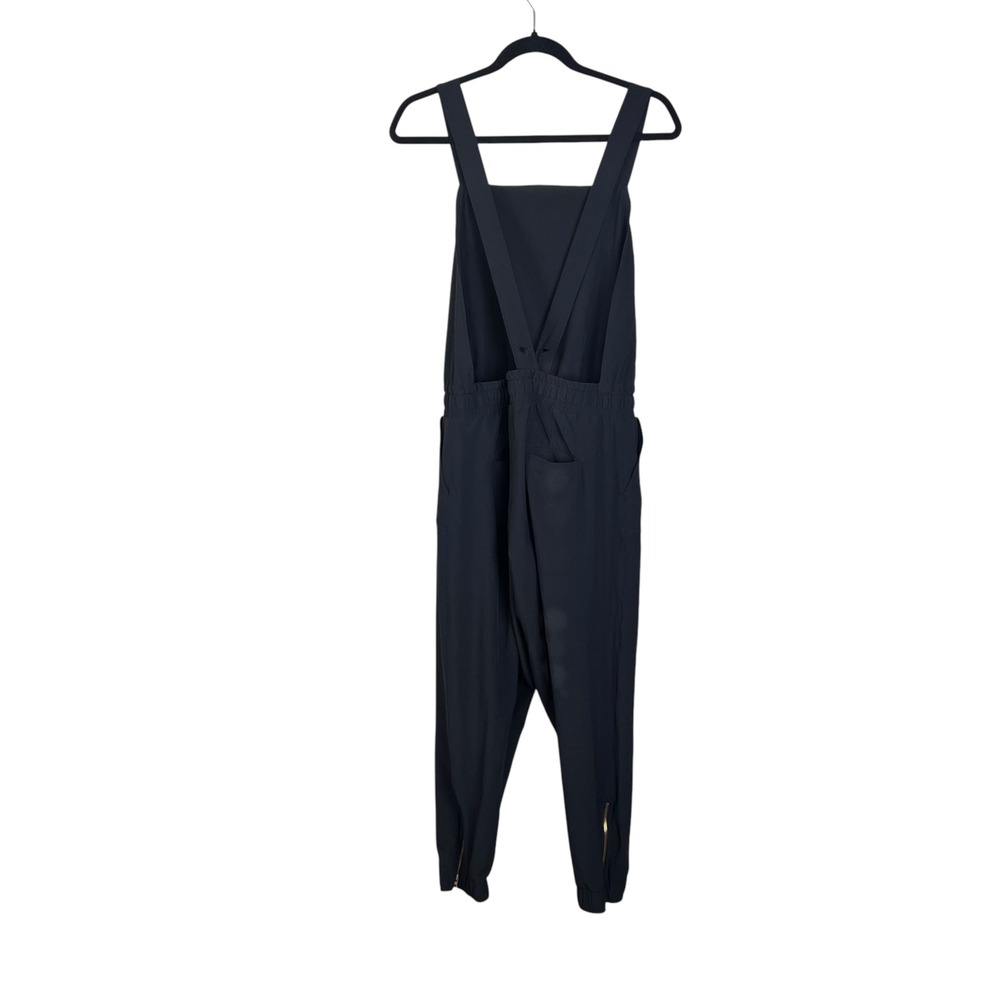 Albion Fit Jetsetter Jumper Black Jumpsuit Square Neck Ankle Zip Womens Medium - Picture 6 of 13